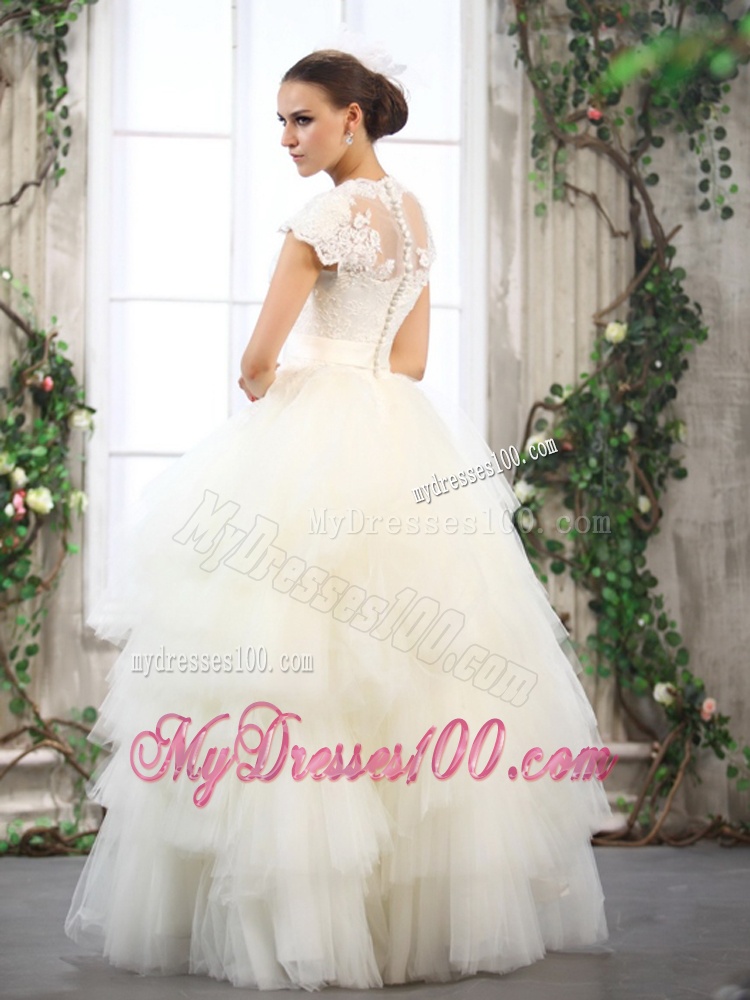 Perfect White Wedding Dresses with Ruffled Layers and Lace