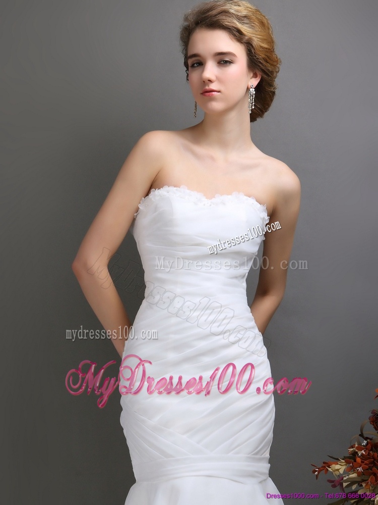Sturning 2016 Strapless Wedding Dress with Brush Train