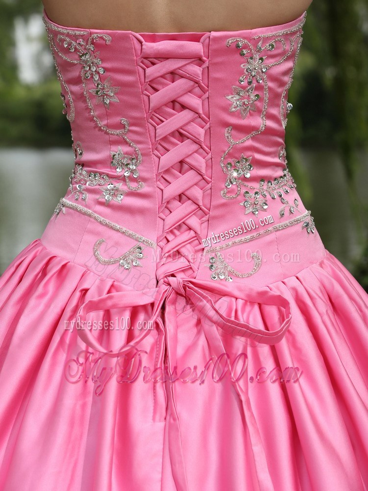 Pink Square Halter Neckline Ball Gown for Quinceanera Dresses