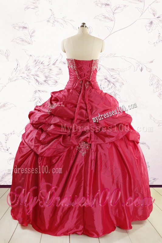 2016 Appliques Pretty Quinceanera Dresses with Strapless