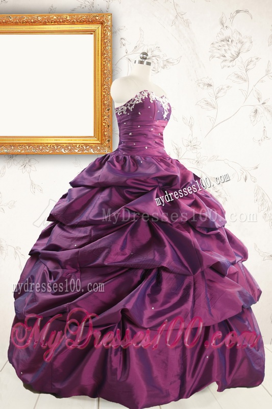 2016 Ball Gown Sweet Sixteen Dresses with Appliques