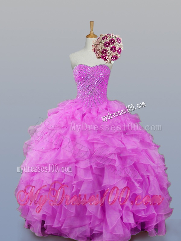 2016 Dynamic Sweetheart Beaded Quinceanera Dresses with Ruffles