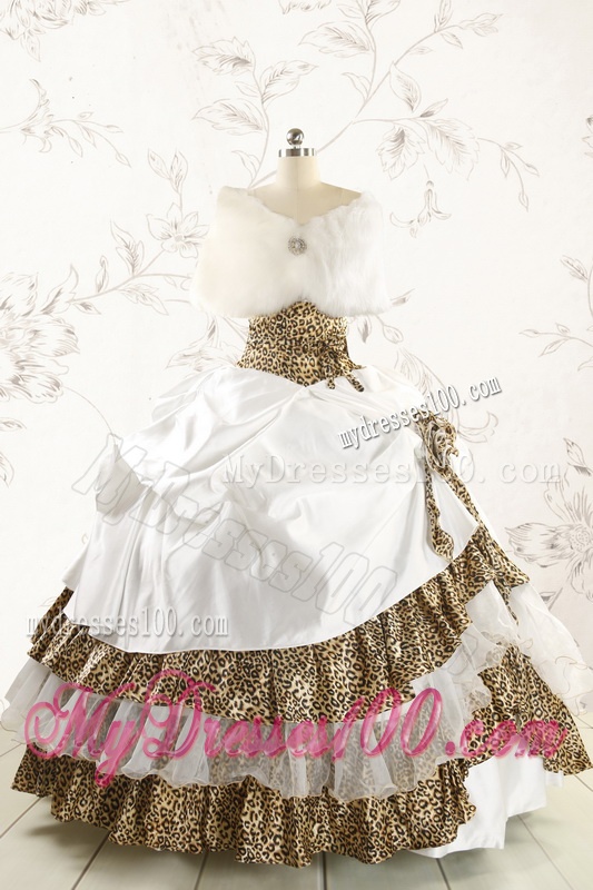 2016 Multi Color Puffy Quinceanera Dresses with Wraps