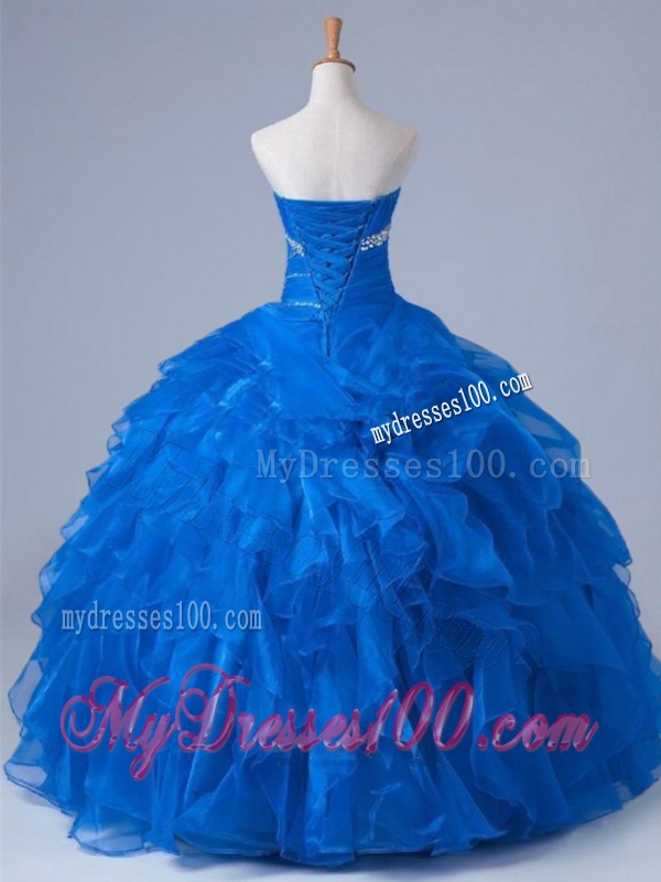 2016 Pretty Strapless Quinceanera Dresses with Beading and Ruffles