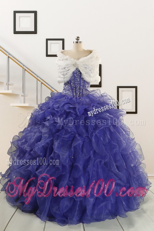 2016 Pretty Sweetheart Quinceanera Dresses with Sequins and Ruffles