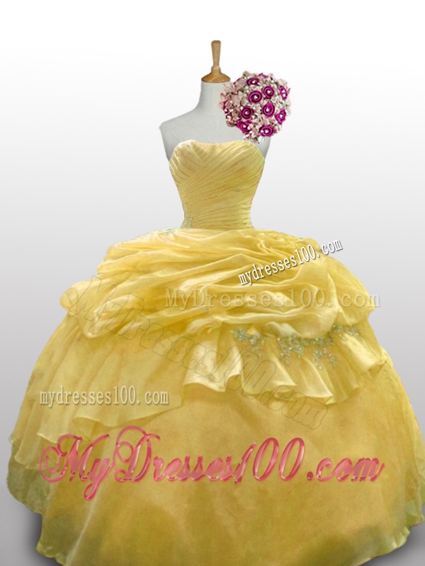 2016 Sweet Ball Gown Quinceanera Dresses with Appliques Layers