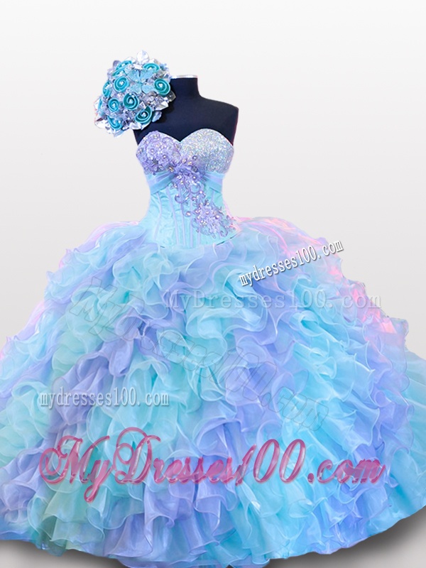 Beading and Sequins Sweetheart Quinceanera Dresses for 2016