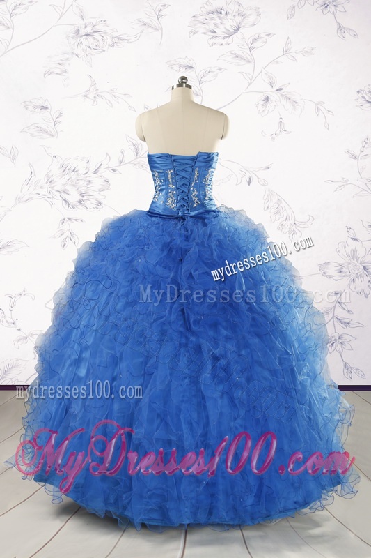Beautiful Quinceanera Dresses in Royal Blue Appliques