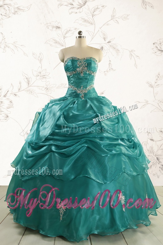 Discount Sweetheart Appliques Quinceanera Dresses for 2016