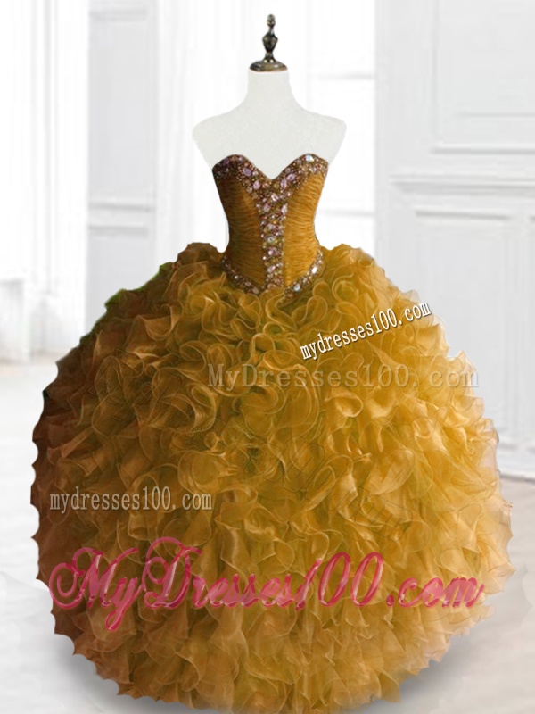 Exclusive Ball Gown Sweet 16 Dresses with Beading and Ruffles