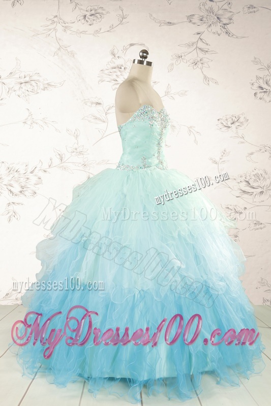 Fashionable Multi-color Quinceanera Dresses with Beading and Ruffles