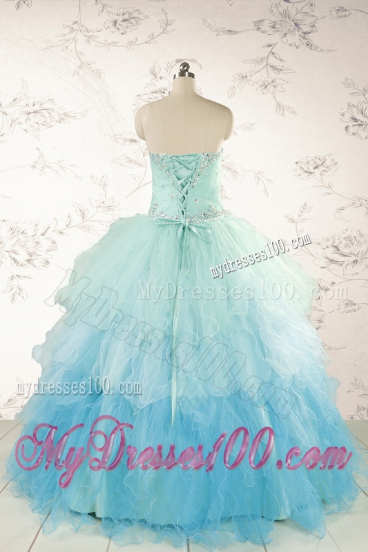 Fashionable Multi-color Quinceanera Dresses with Beading and Ruffles