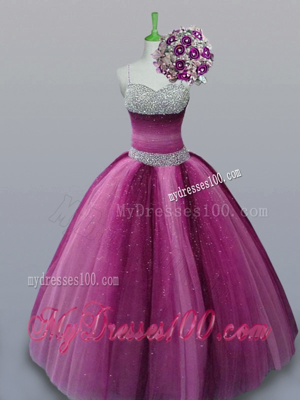 Perfect Spaghetti Straps Quinceanera Dresses with Beading for 2016