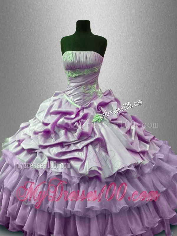 Popular Beaded Quinceanera Gowns with Ruffled Layers