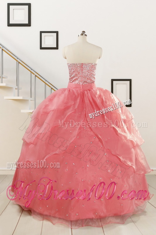 Pretty Beaded Ball Gown Sweetheart Quinceanera Dresses