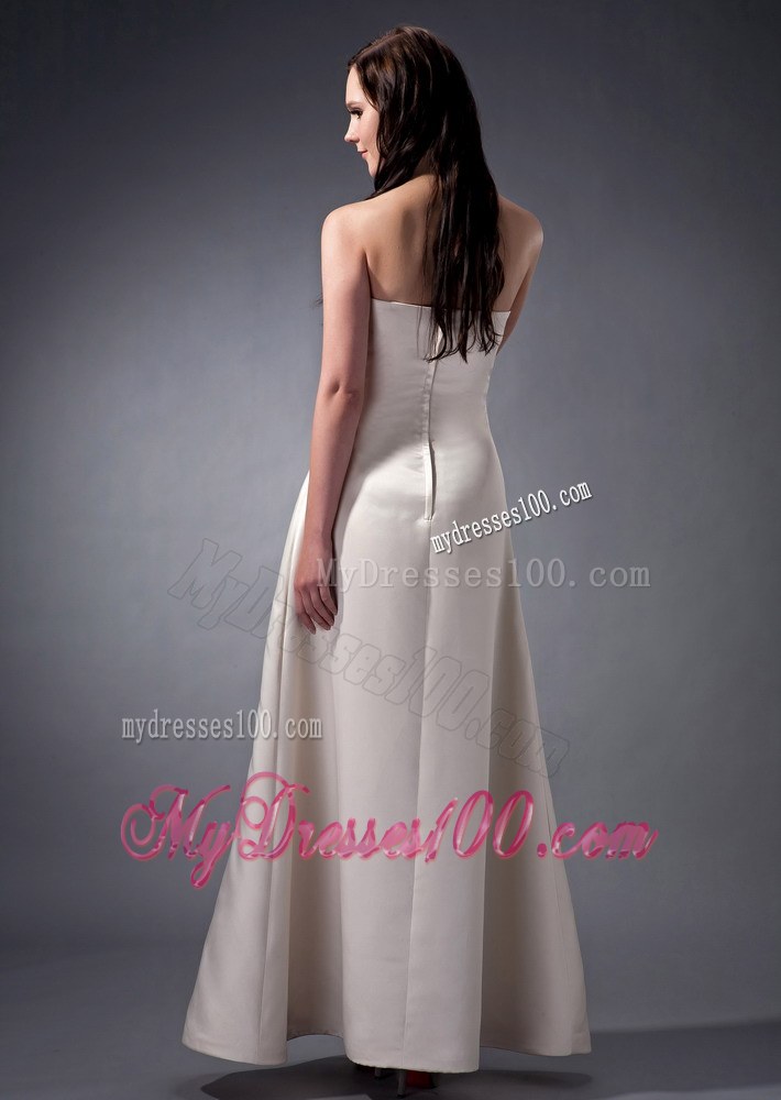New Off White Strapless Ruche Dama Dresses For Quinceanera 2013
