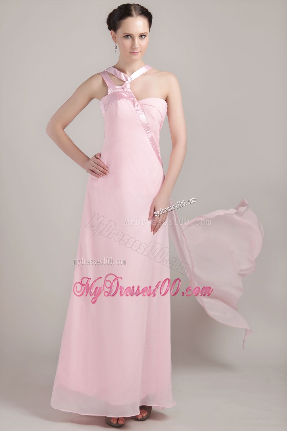 Baby Pink Empire Asymmetrical New Dama Dresses For Quinceanera