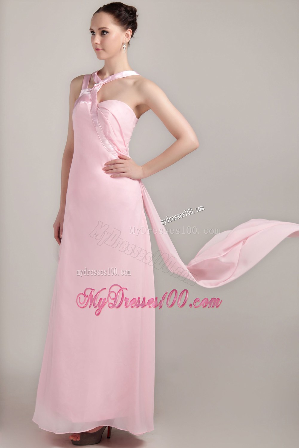 Baby Pink Empire Asymmetrical New Dama Dresses For Quinceanera