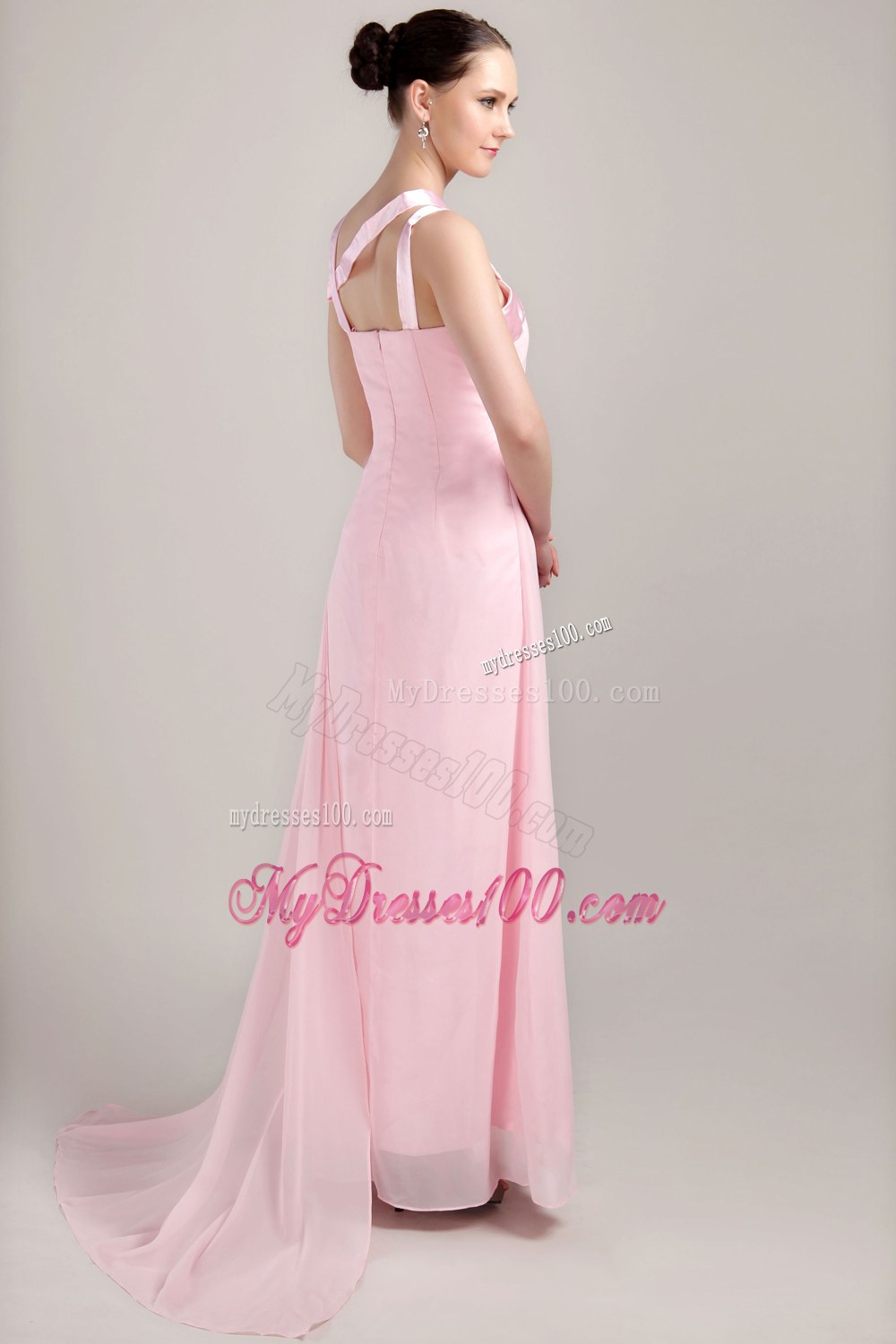 Baby Pink Empire Asymmetrical New Dama Dresses For Quinceanera