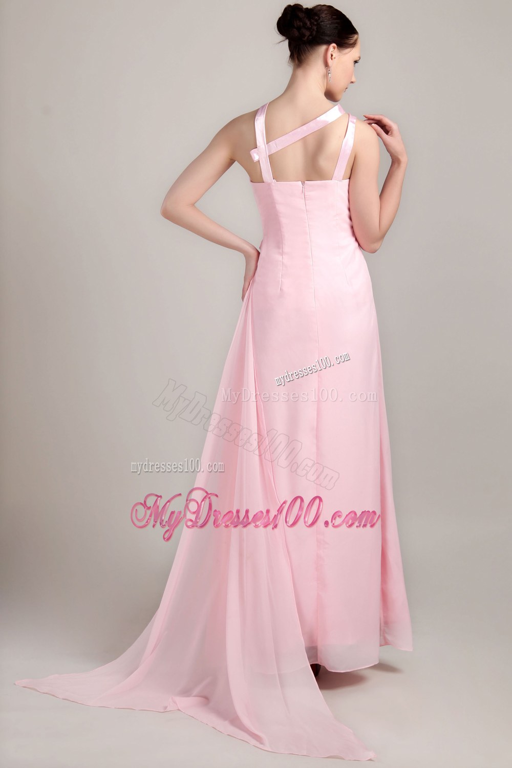 Baby Pink Empire Asymmetrical New Dama Dresses For Quinceanera