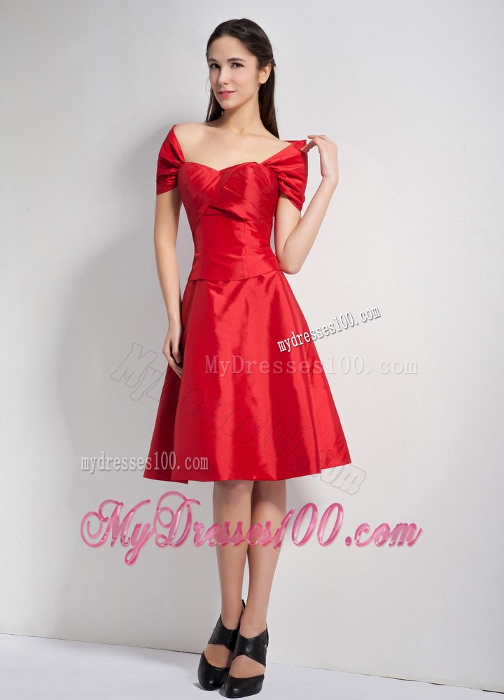 Red Sweetheart Dama Dresses For Quinceanera with Cap Sleeves