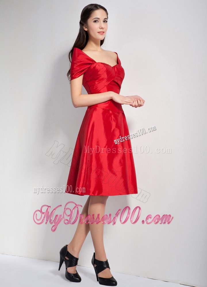 Red Sweetheart Dama Dresses For Quinceanera with Cap Sleeves