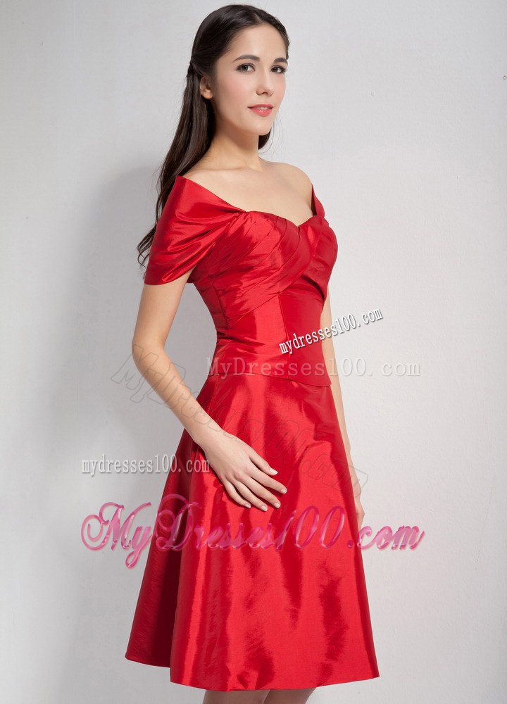 Red Sweetheart Dama Dresses For Quinceanera with Cap Sleeves