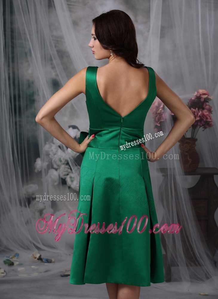 Elegant Dark Green Dama Dresses For Quinceanera with V-neck