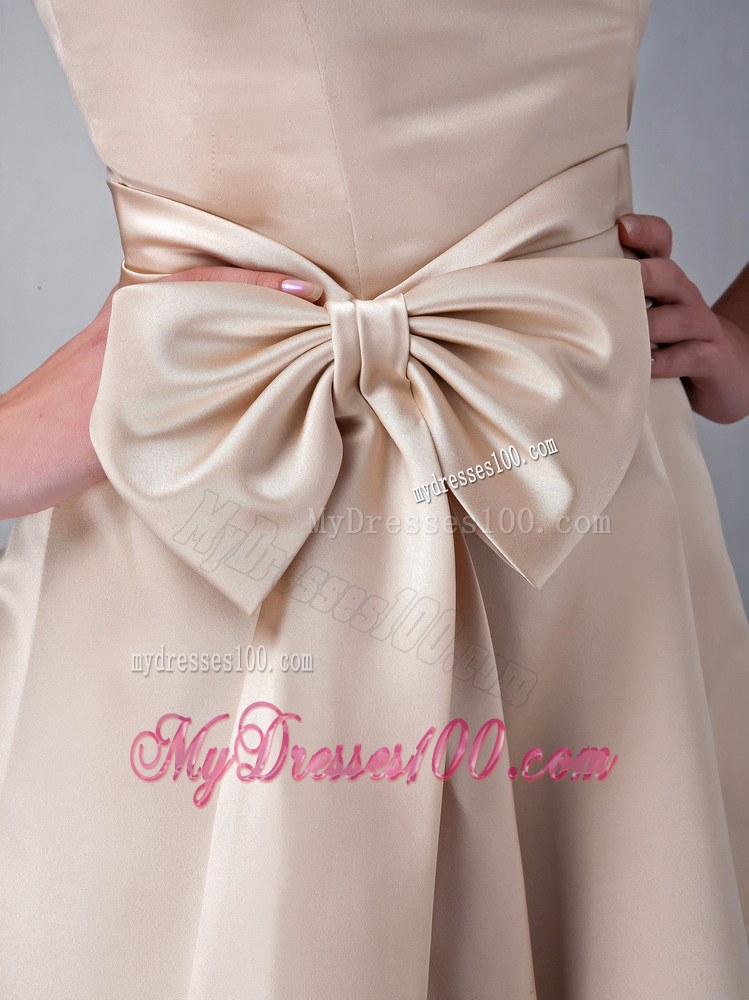 New Champagne Halter Sash Dama Dresses For Quinceanera