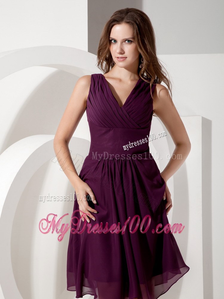 Customize Dark Purple Dama Dresses For Quinceanera V-neck Beading