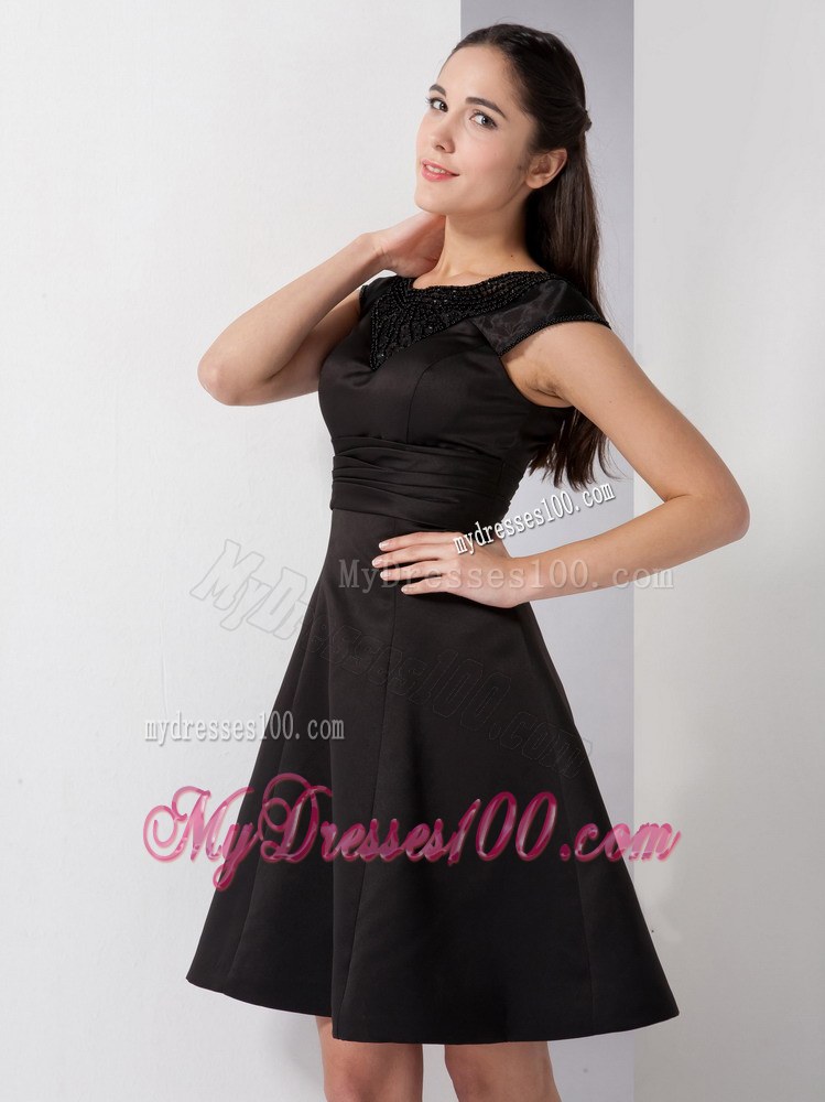 Customize Black Scoop Dama Dresses For Quinceanera Beading