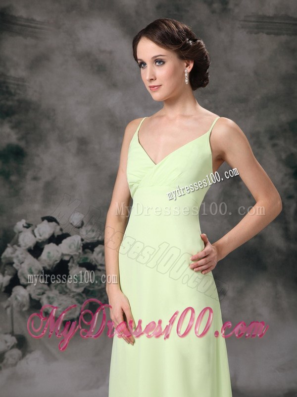 Yellow Green Straps Dama Dresses For Quinceanera for Party in Spring