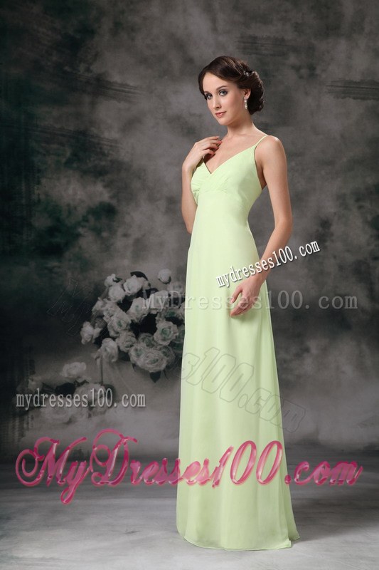 Yellow Green Straps Dama Dresses For Quinceanera for Party in Spring