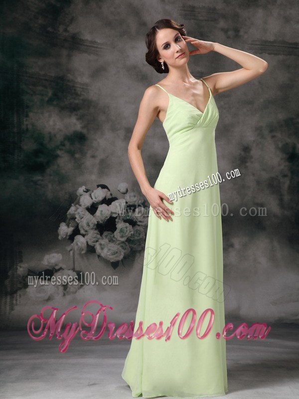 Yellow Green Straps Dama Dresses For Quinceanera for Party in Spring