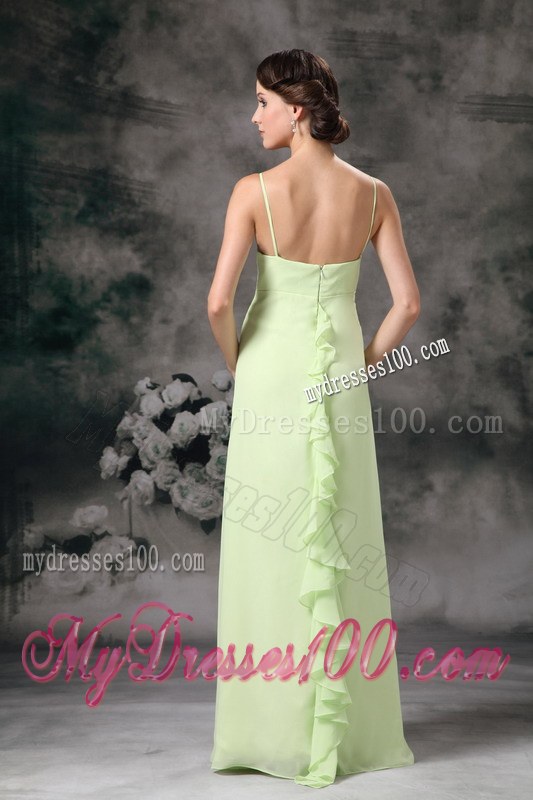 Yellow Green Straps Dama Dresses For Quinceanera for Party in Spring