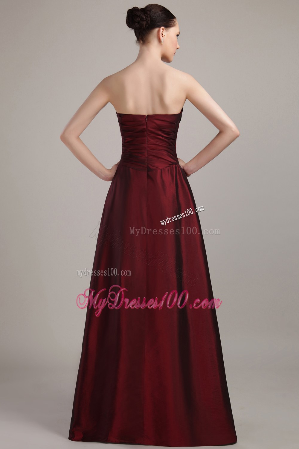 Wine Red Strapless 2013 Fashion Dama Dresses For Quinceanera