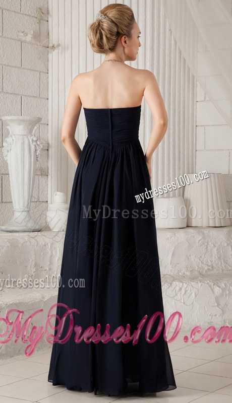Black Sweetheart Ruching Dama Dresses For Quinceanera for Girl