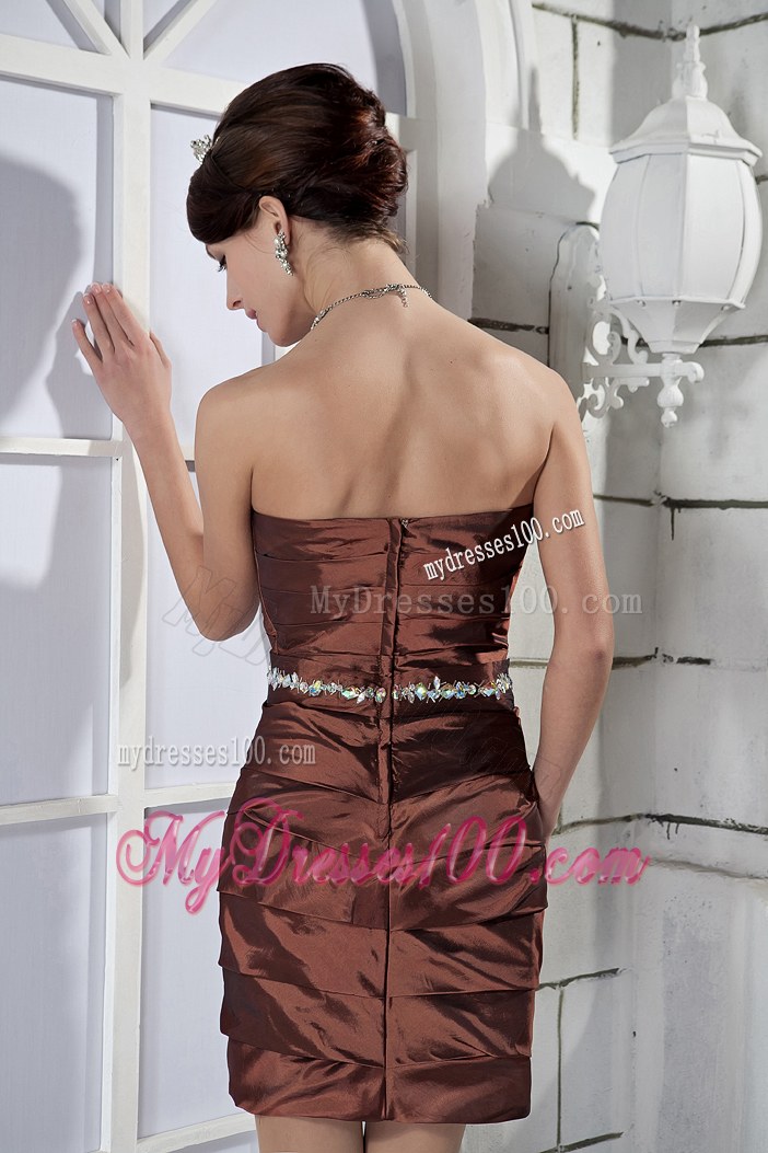 Brown Sweetheart Dama Dresses For Quinceanera with Beading 2013