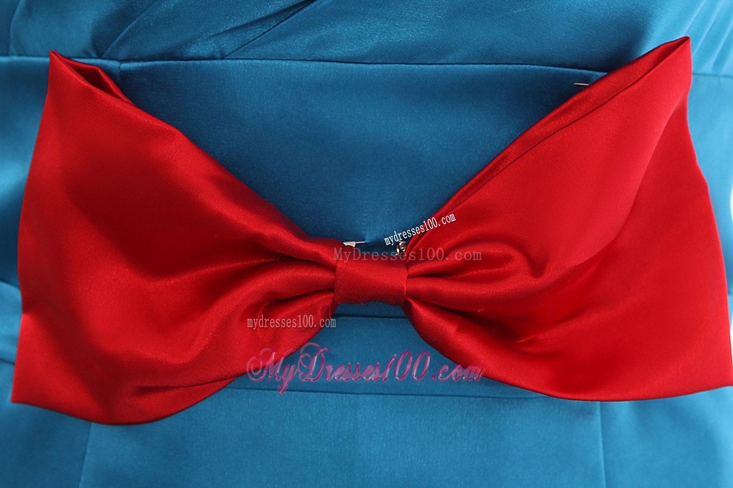 Elegant Sky Blue Dama Dresses For Quinceanera One Shoulder Bow