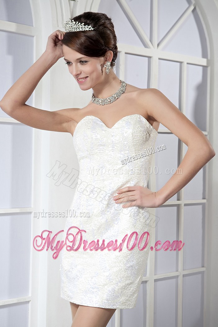 White Column Sweetheart 2013 Sequin Dama Dresses For Quinceanera