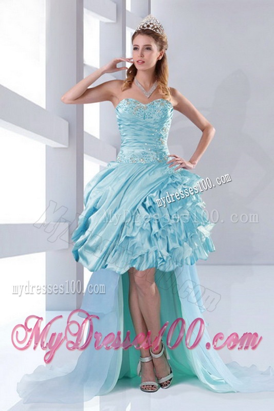 2016 Custom Made Aqua Blue Quiceanera Dresses in Taffeta