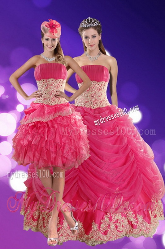 2016 Exquisite Hot Pink Quinceanera Dresses with Beading and Lace