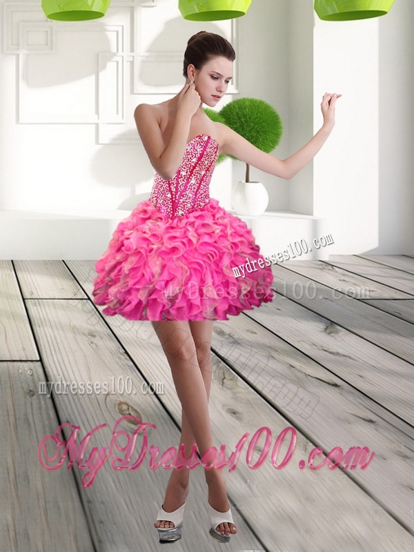 2016 Exquisite Sweetheart Quinceanera Gown with Beading and Ruffles