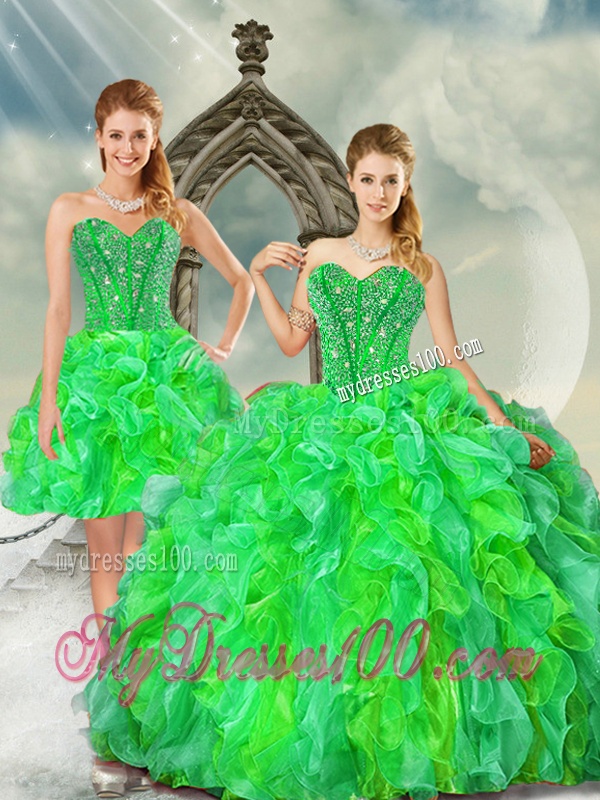 2016 Fashionable Sweetheart Dresses for Quince with Beading and Ruffles