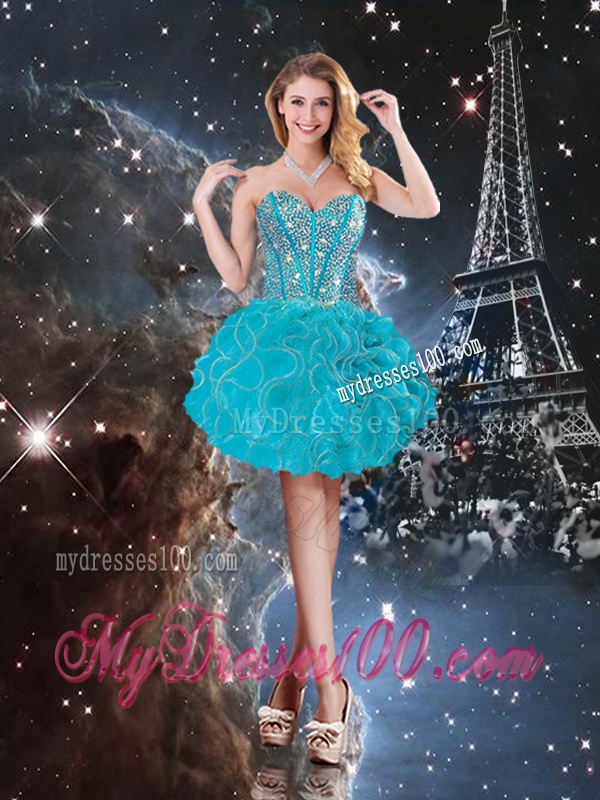 2016 Hot Sale Detachable Sweetheart Sweet 16 Dresses with Beading and Ruffles
