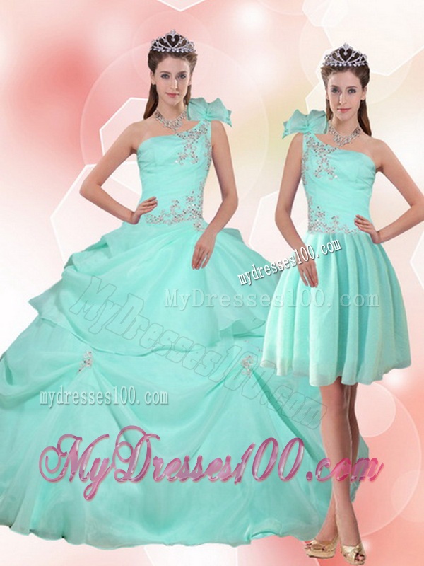 2016 New Arrival Apple Green Quinceanera Dress with Appliques