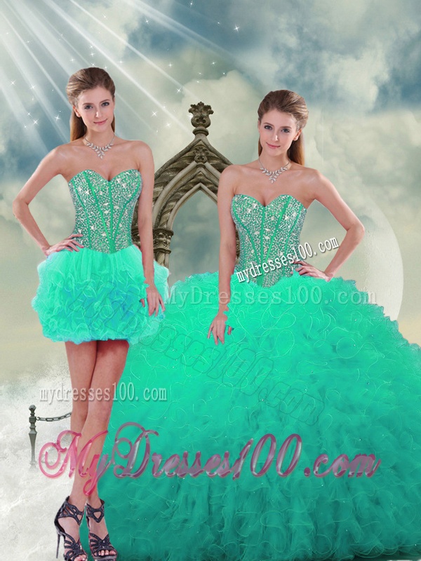 2016 Trendy Sweetheart Sweet 16 Dresses with Beading and Ruffles