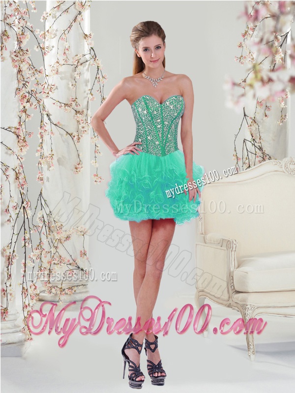 2016 Trendy Sweetheart Sweet 16 Dresses with Beading and Ruffles