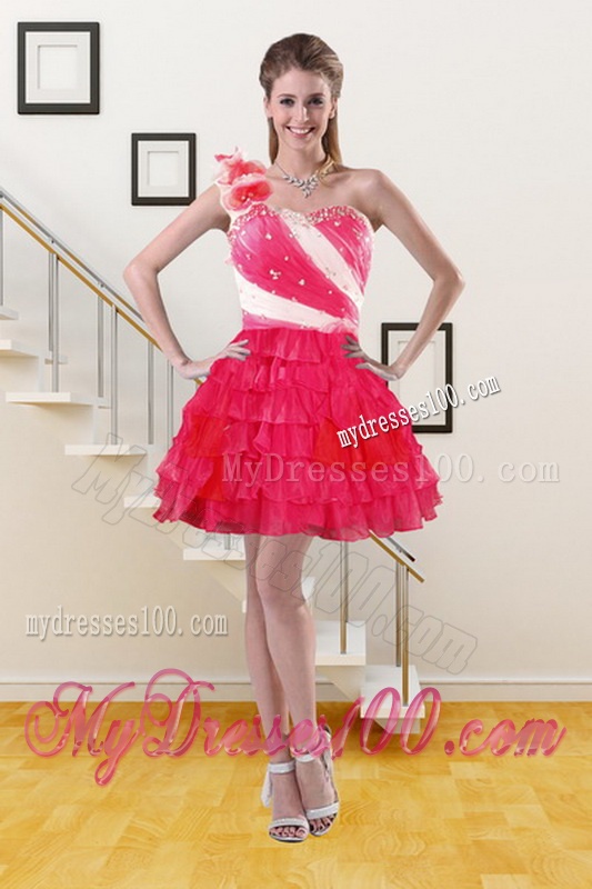 2016 Unique Multi Color Quince Dresses with Ruffled Layers and Beading