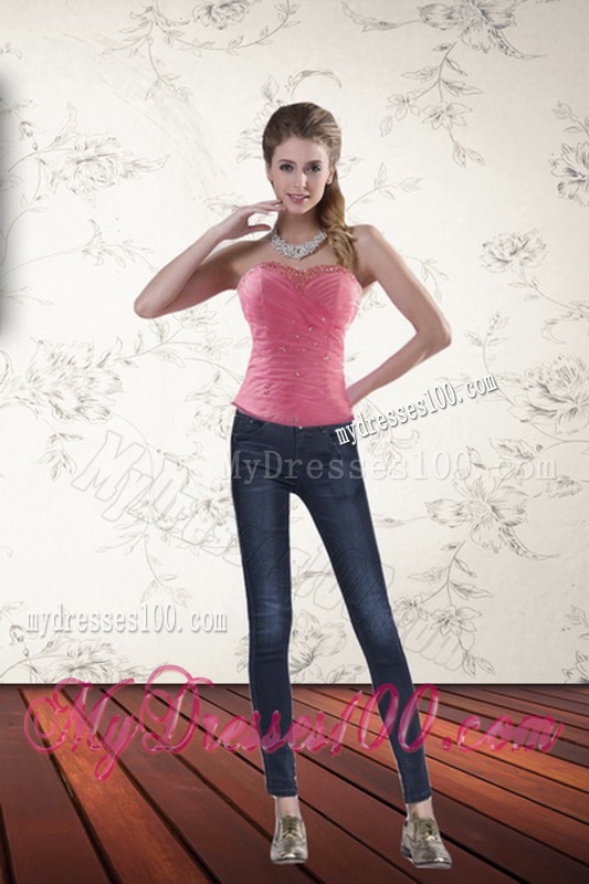 Custom Made Paillette Quince Dresses with Strapless for 2016